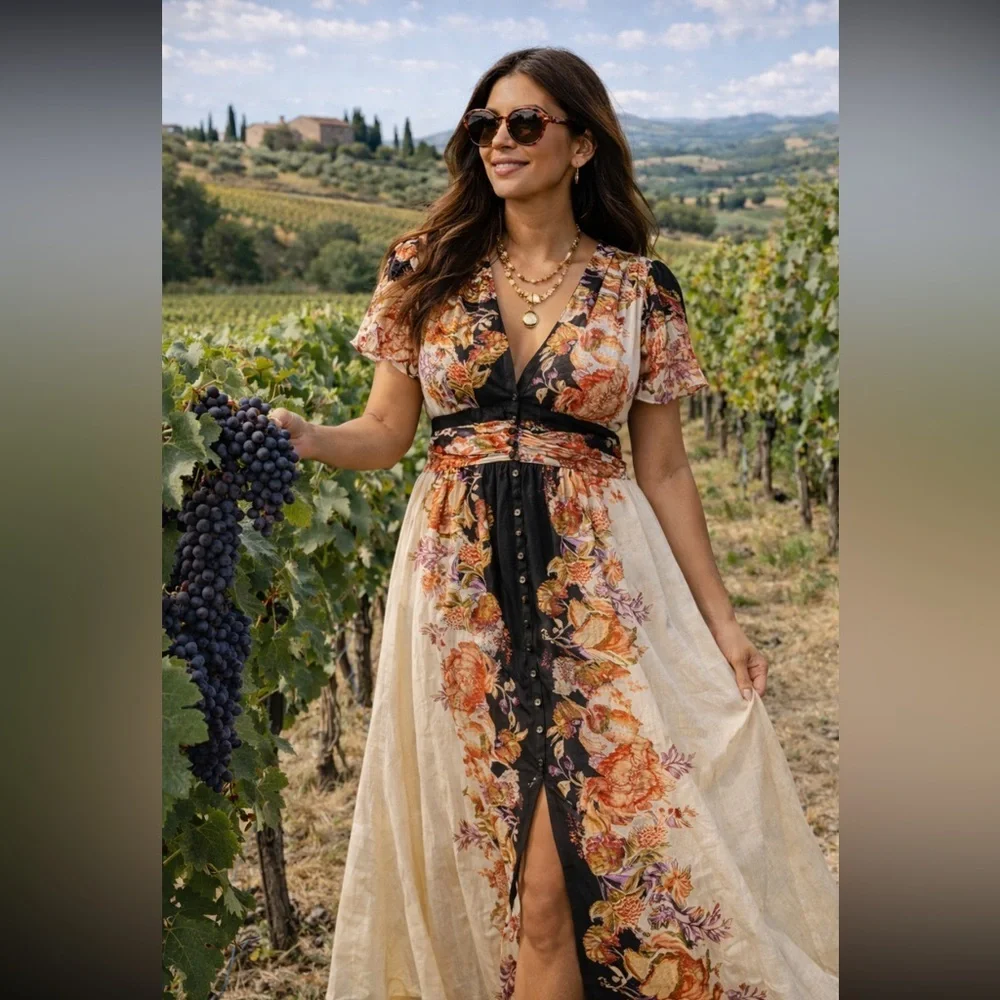 🍀SOLD🍀 Anthropologie NWT The Katerina Button-Front Dress size M. - Picture 1 of 16